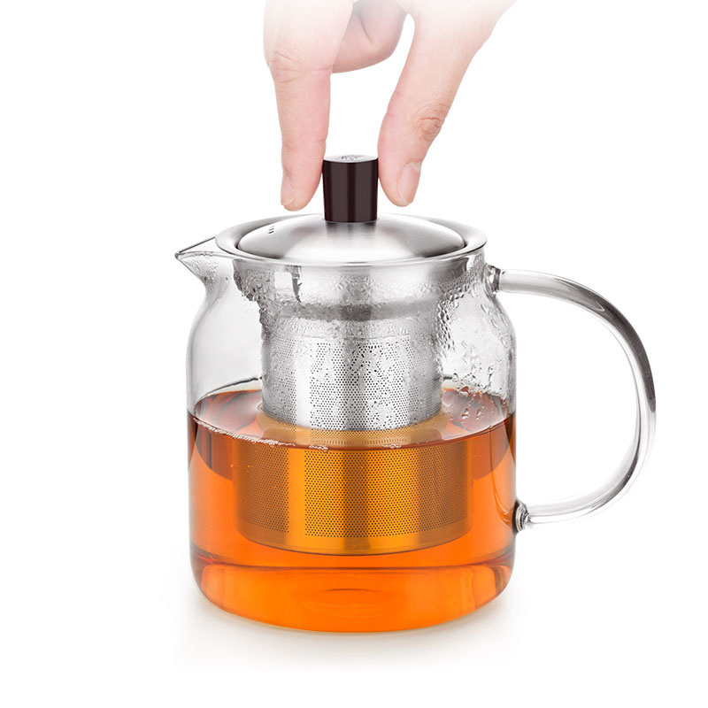 High Quality Samadoyo Borosilicate Glass Kettle Teapot 304 Stainless Steel Strainer Glass Tea Maker Teapot for Restaurant