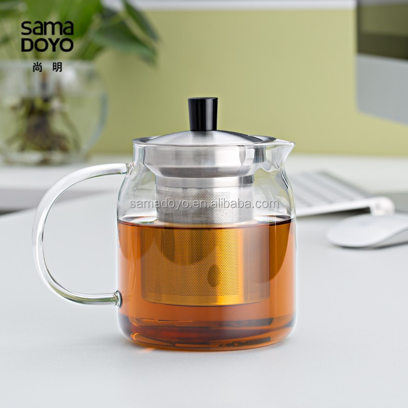 High Quality Small Glass Kungfu Tea Pot Sets Borosilicate High Transparent Glass Teapot With Stainless Steel Stainer For Home