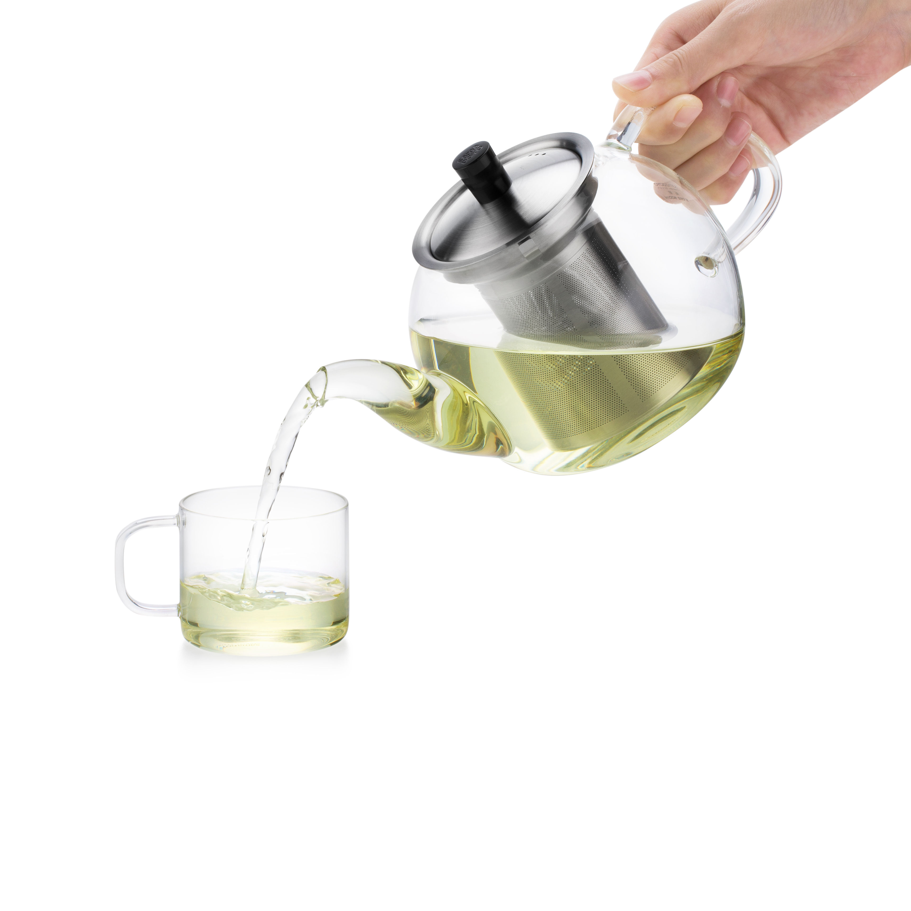 Samadoyo 900ml Borosilicate Glass Teapot Removable Stainless Steel Infuser Glass Teapots Steeper Glass Tea Pot with Lid