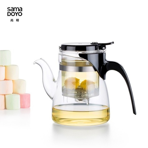 High Standard Food Grade Pc Infuser Glass Tea Pot Set Floral Tea Kungfu Tea Pots Borosilicate Glass Teapot Kettles