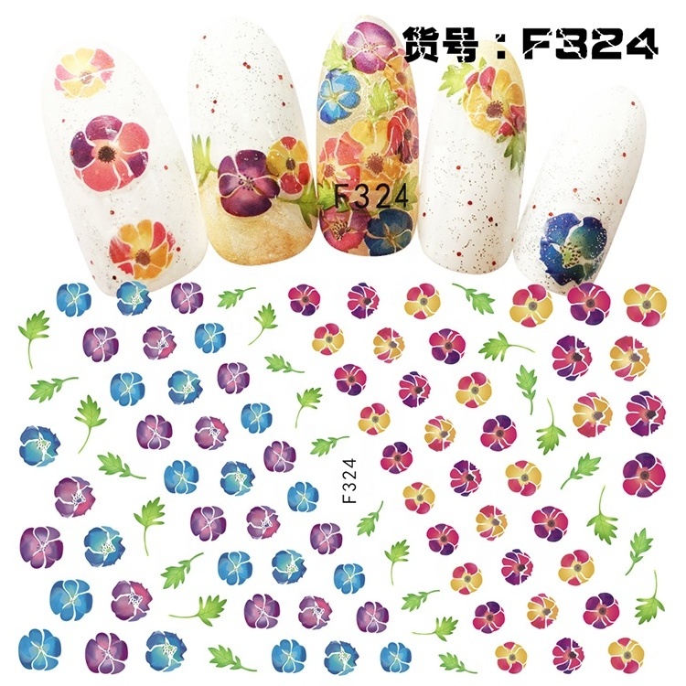 2019 nail art sticker french nail stickers stencils for beauty 3D Cartoon Nail Sticker self-adhesive decals  For Children