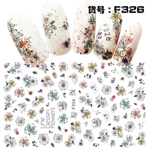 2019 nail art sticker french nail stickers stencils for beauty 3D Cartoon Nail Sticker self-adhesive decals  For Children