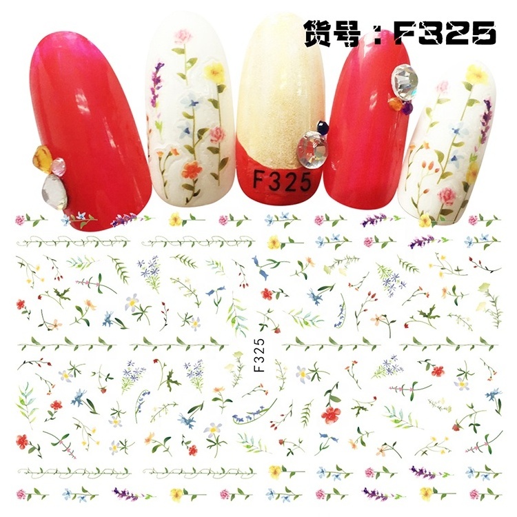 2019 nail art sticker french nail stickers stencils for beauty 3D Cartoon Nail Sticker self-adhesive decals  For Children