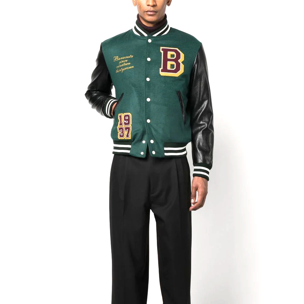 Baseball College Men Winter Letterman Bomber Varsity Jacket With Custom Logo Chenille Embroidery At Wholesale Price