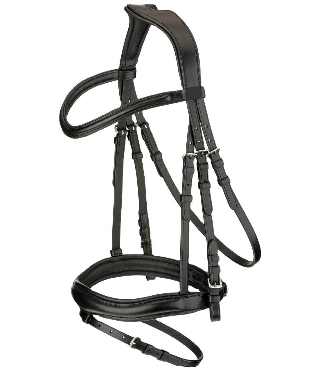 Classic Leather Horse Bridle With Anatomically Cut Head Piece Soft Padded Wholesale Manufacturer All Sizes & Colors Available