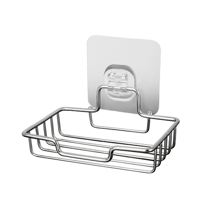 Samanl Modern Houseware and Bathroom Stainless Steel Soap Dish/Holder Self-Adhesive Metal Design