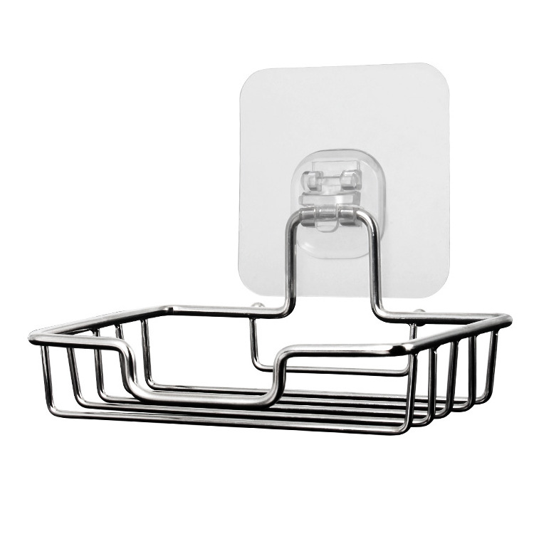 Samanl Modern Houseware and Bathroom Stainless Steel Soap Dish/Holder Self-Adhesive Metal Design