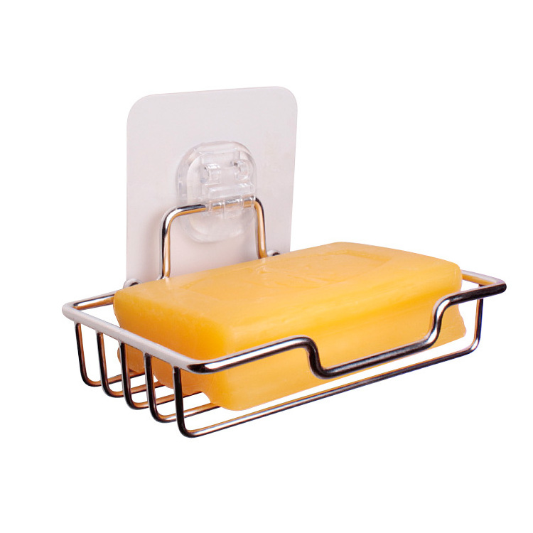 Samanl Modern Houseware and Bathroom Stainless Steel Soap Dish/Holder Self-Adhesive Metal Design