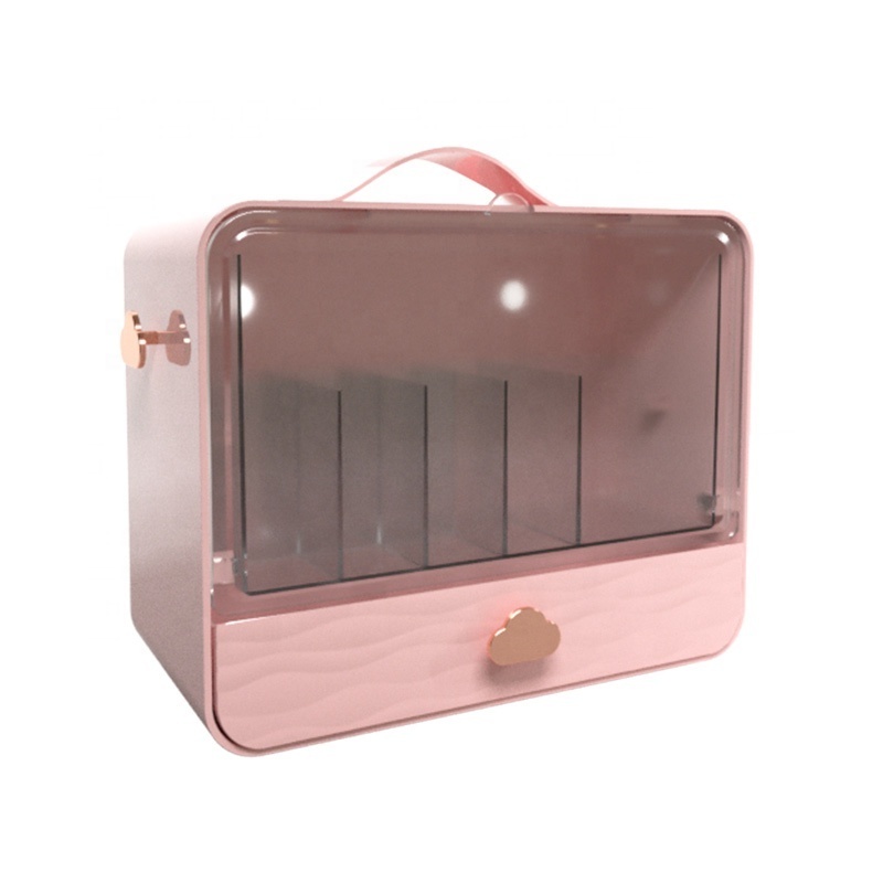 Wall mounted type finishing desktop skincare lipstick multifunctional plastic box cosmetics storage box plastic drawer