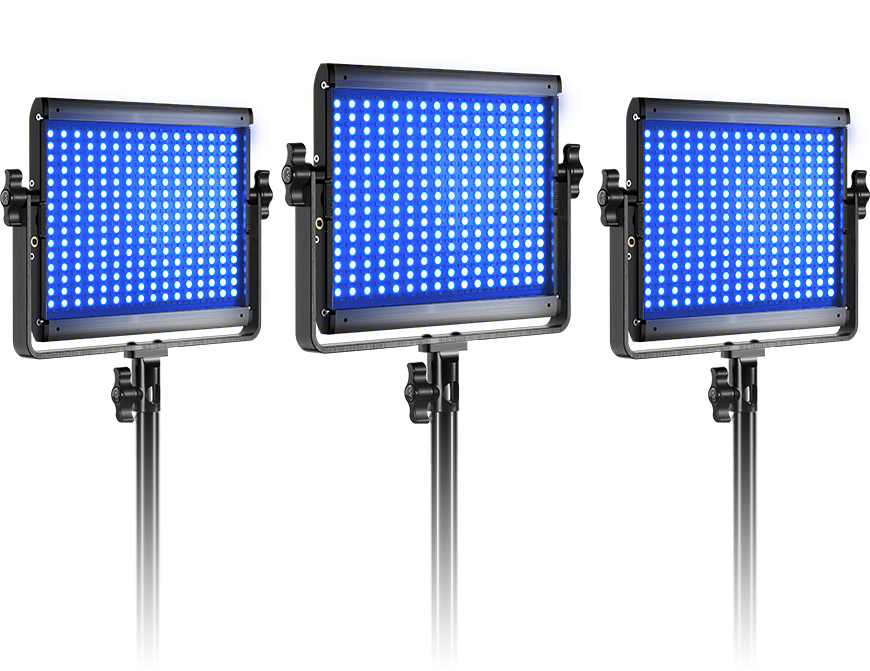 GVM 680 Great VideoMaker RGB LED Video Light,50W Video Lighting Kit with APP Control, Photography Lighting kit