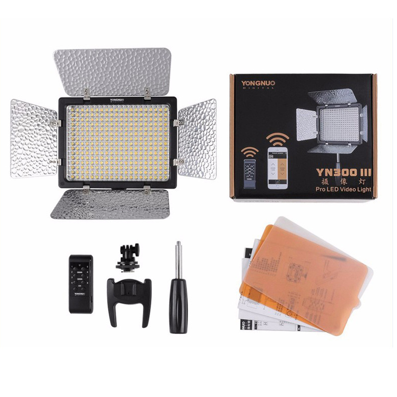 yongnuo yn-300iii professional 300 led video studio camera flash led light