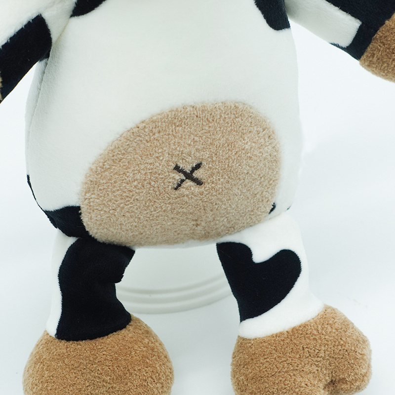 Customized Sublimation logo cute dairy cow with shirt plush toys cartoon animal cow stuffed dolls for Kids gift Home Decorate