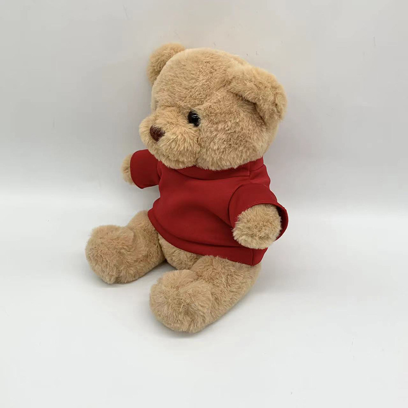 Customized Personalized LOGO soft brown plush bear toys T-shirt stuffed Teddy bear animal  plush doll Baby gift