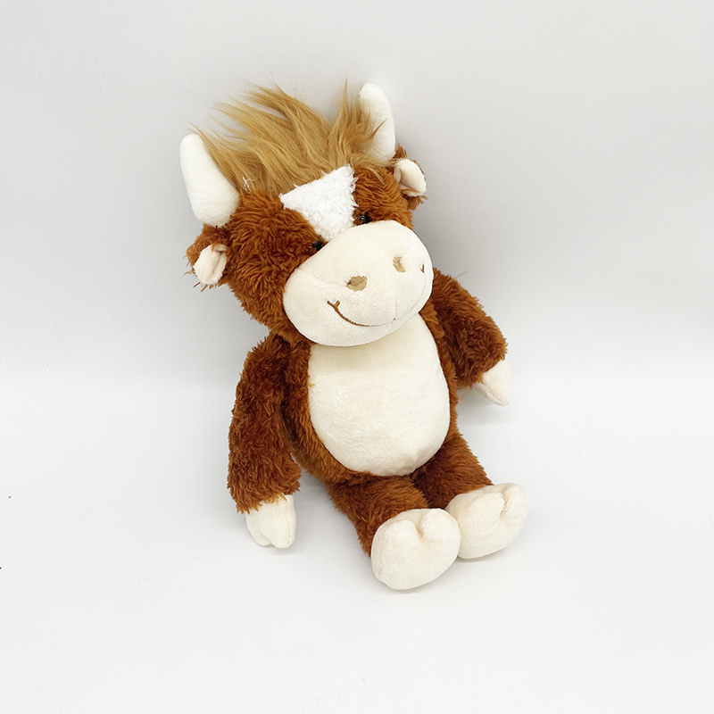 Holiday gift plush Yak toy cartoon animal stuffed doll Soft Fabric Animals Yak Plush Toy children doll cattle doll decoration