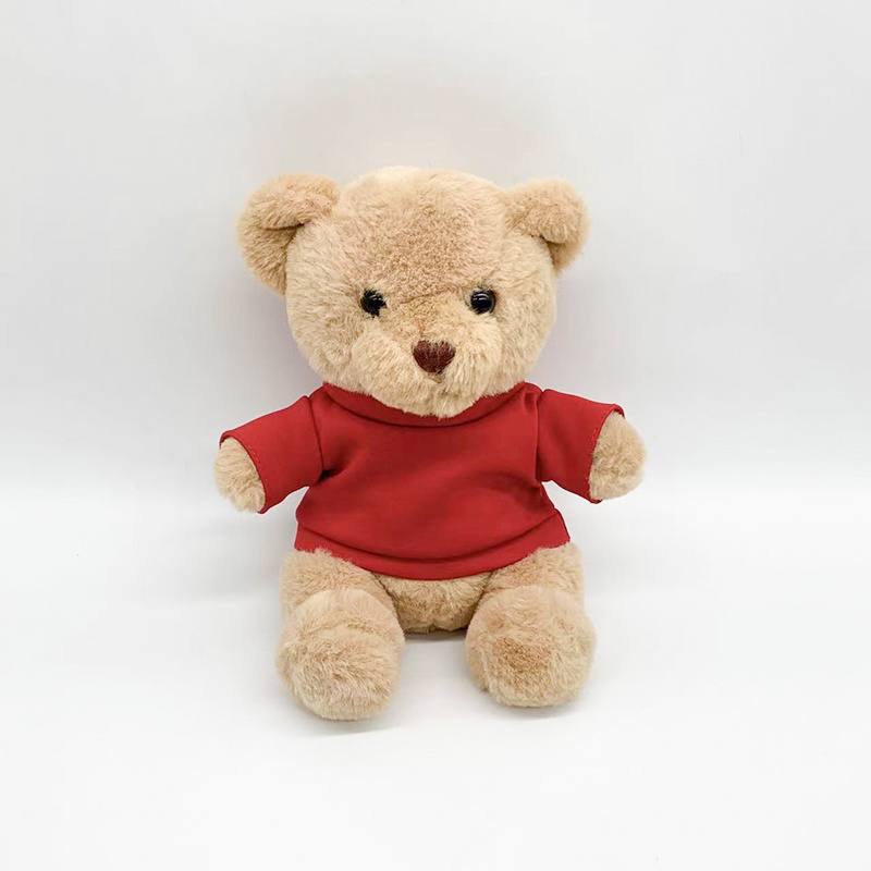 Customized Personalized LOGO soft brown plush bear toys T-shirt stuffed Teddy bear animal  plush doll Baby gift