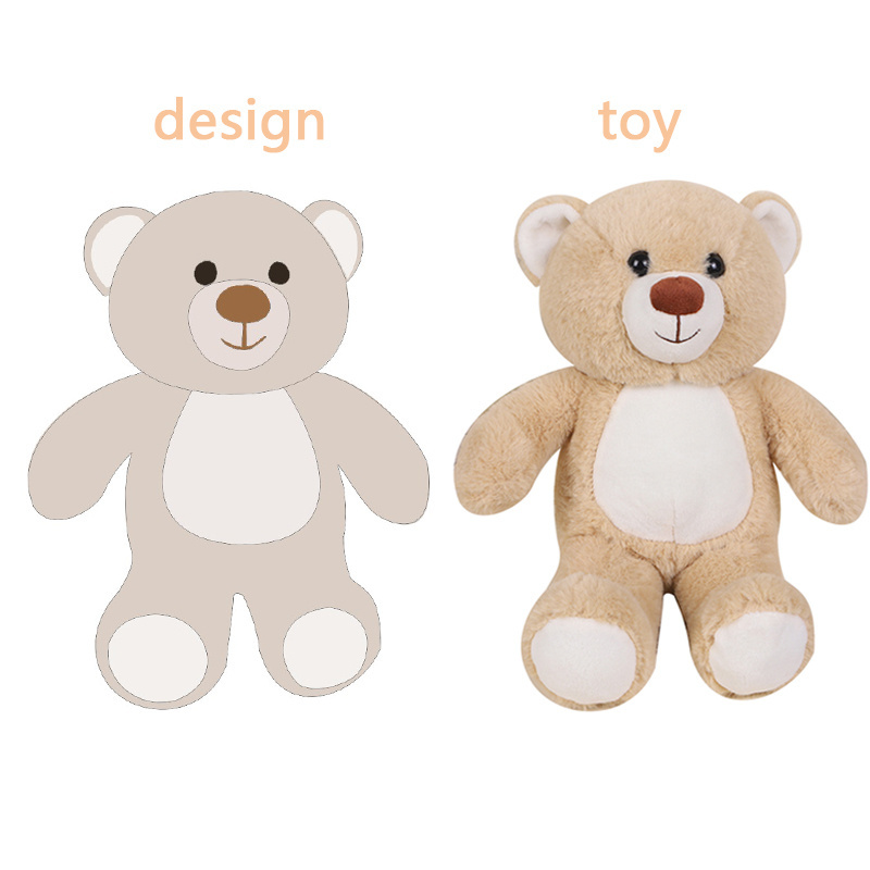 Super Soft sublimated Logo custom plush teddy bear toy CPC Cute stuffed Teddy Bear Toy Baby Plush Bear kids dolls