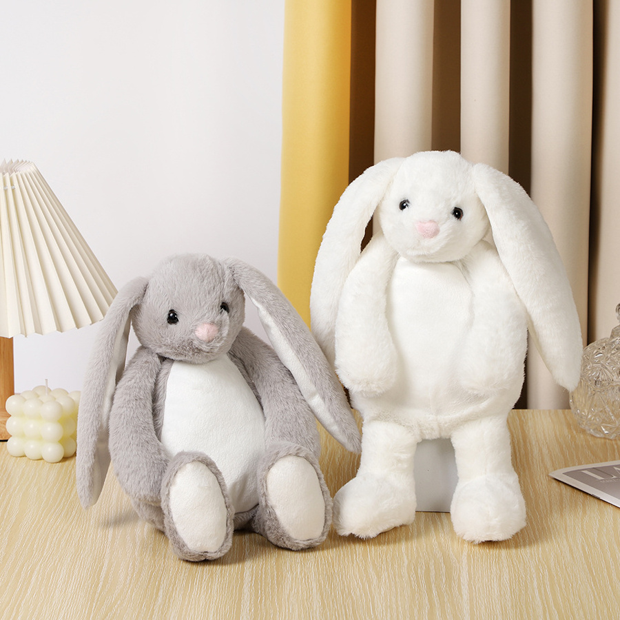 Custom Long Ear Sublimation Bunny doll Plush Rabbit Stuffed Toy Easter Bunny Plush Toys