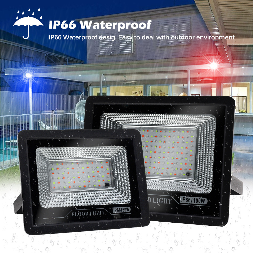 Nature White (4000K) Flood Light 50W Rgb Smart Driver Floor Led 100W Price Waterproof Bulbs