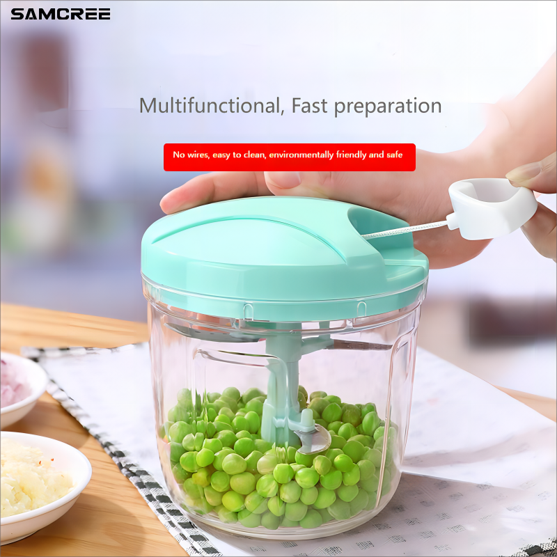 Portable Hand Pull String Vegetable Chopper Food Processor Manual Garlic Mincer Onion Cutter Vegetable Chopper