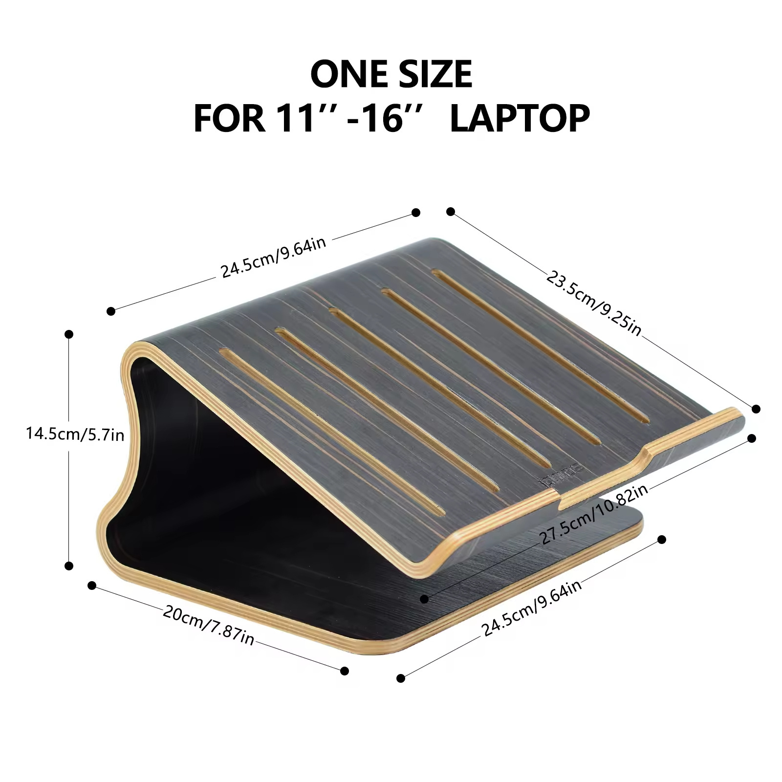 SAMDI Portable and Ergonomic Wood Laptop Stand Universal for Home Office School Modern Design Laptop Table for Computer Desk