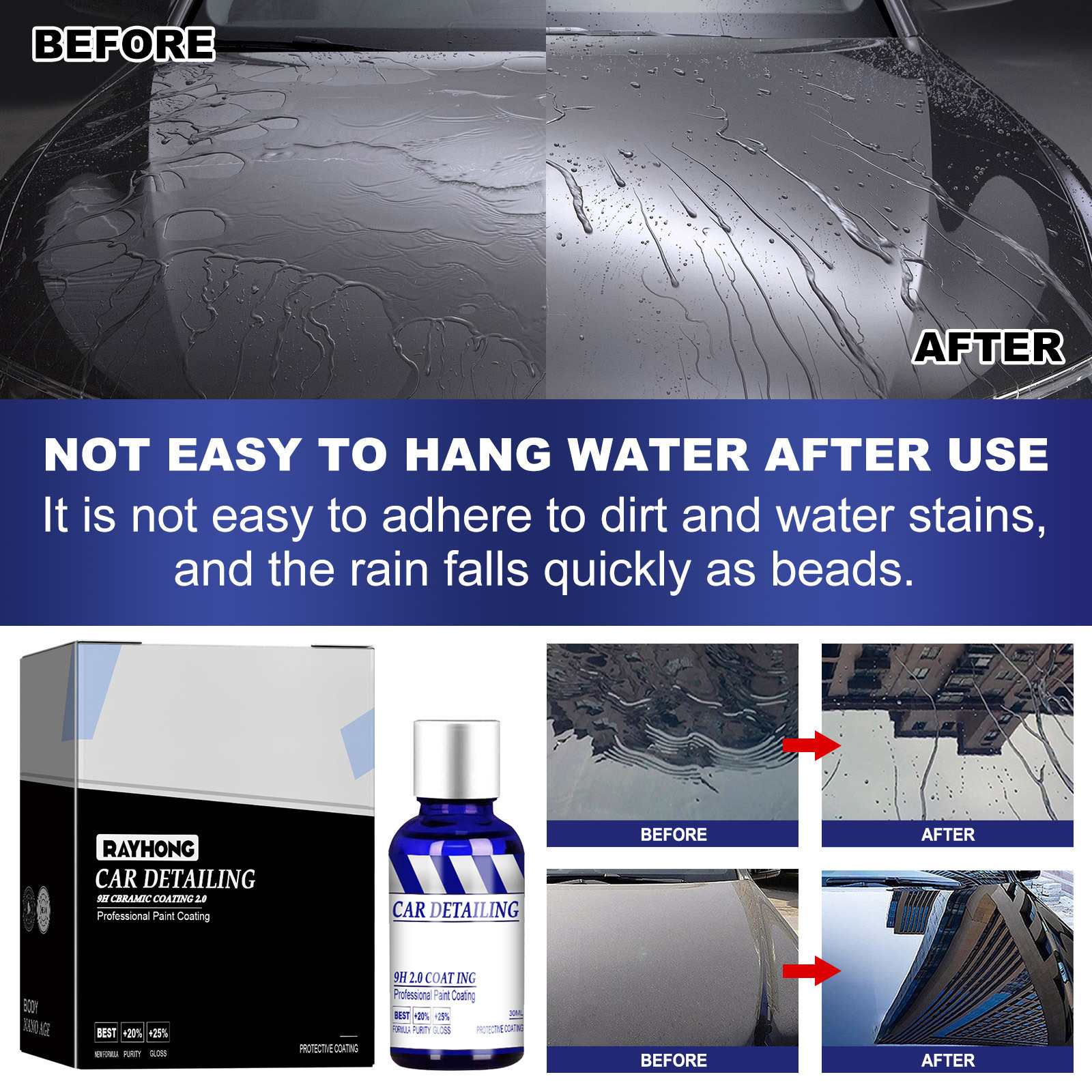 Automotive ceramic nano coating liquid superhydrophobic crystal coating waterproof nano ceramic refurbished car paint