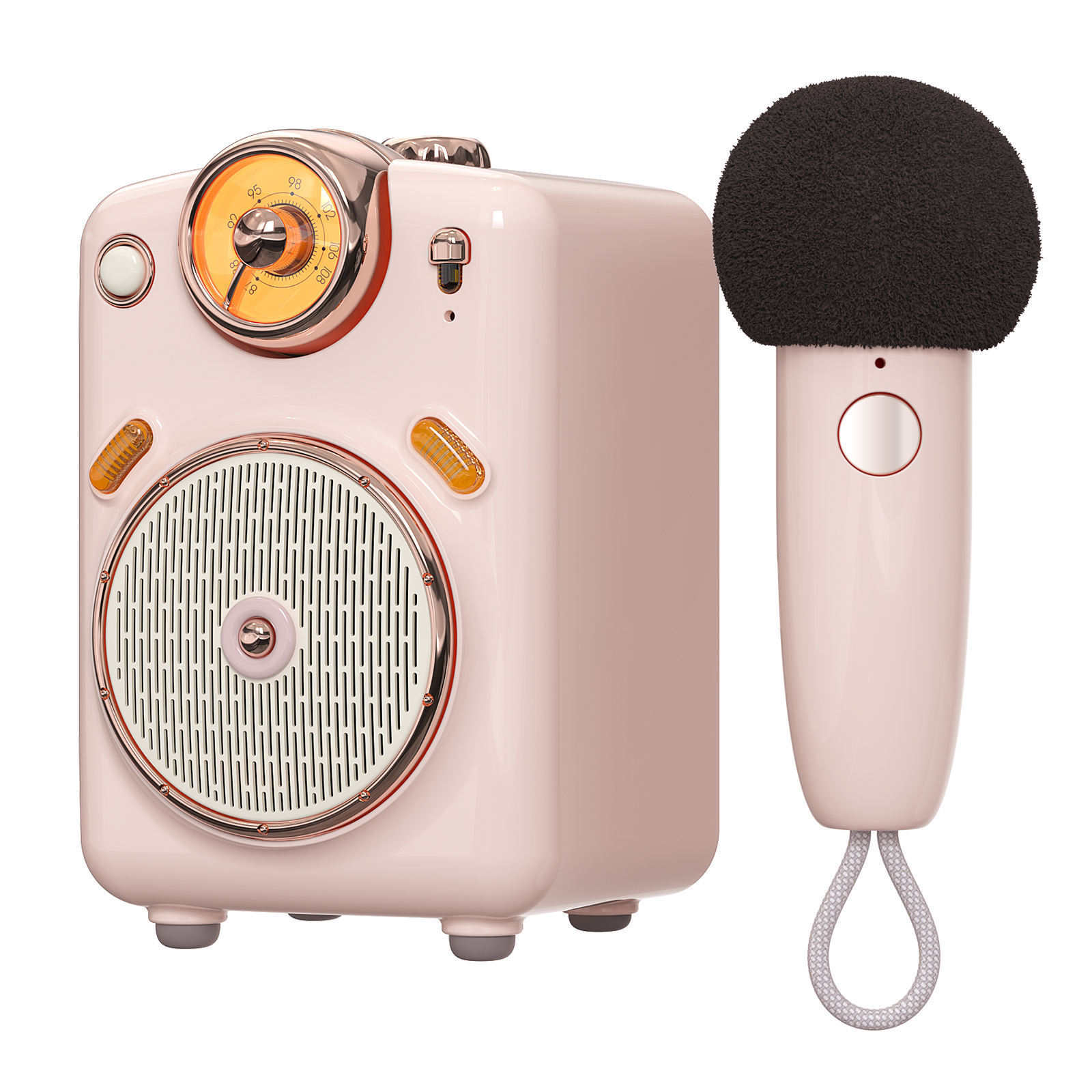 Original Divoom Fairy-OK Portable BT Speaker with Microphone Karaoke Function with Voice Change FM Radio TF Card