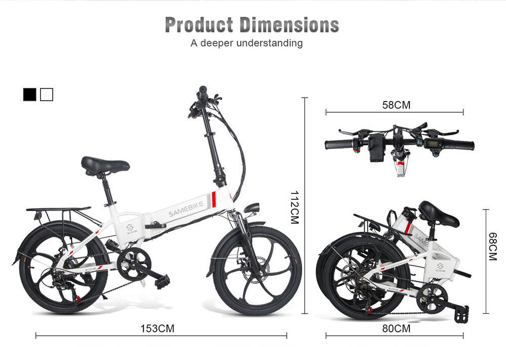 Logo OEM Safety lock: Remote control burglar alarm 350w 48V 10Ah folding small tire e bike