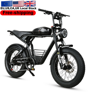 USA Dropshipping M20 Electric Mountain Bike Moped Style 7-Speed 1000W 48V High Carbon Steel Frame 4.0 Fat Tire Lithium Battery