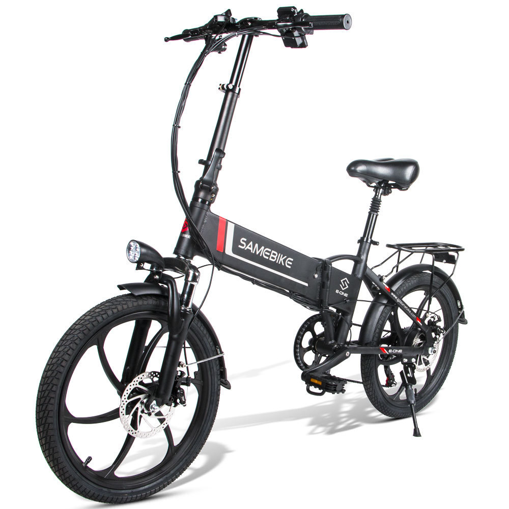 SAEMBIKE China warehouse 20LVXD30 20 inch folding removable Lithium Battery electric city bicycle