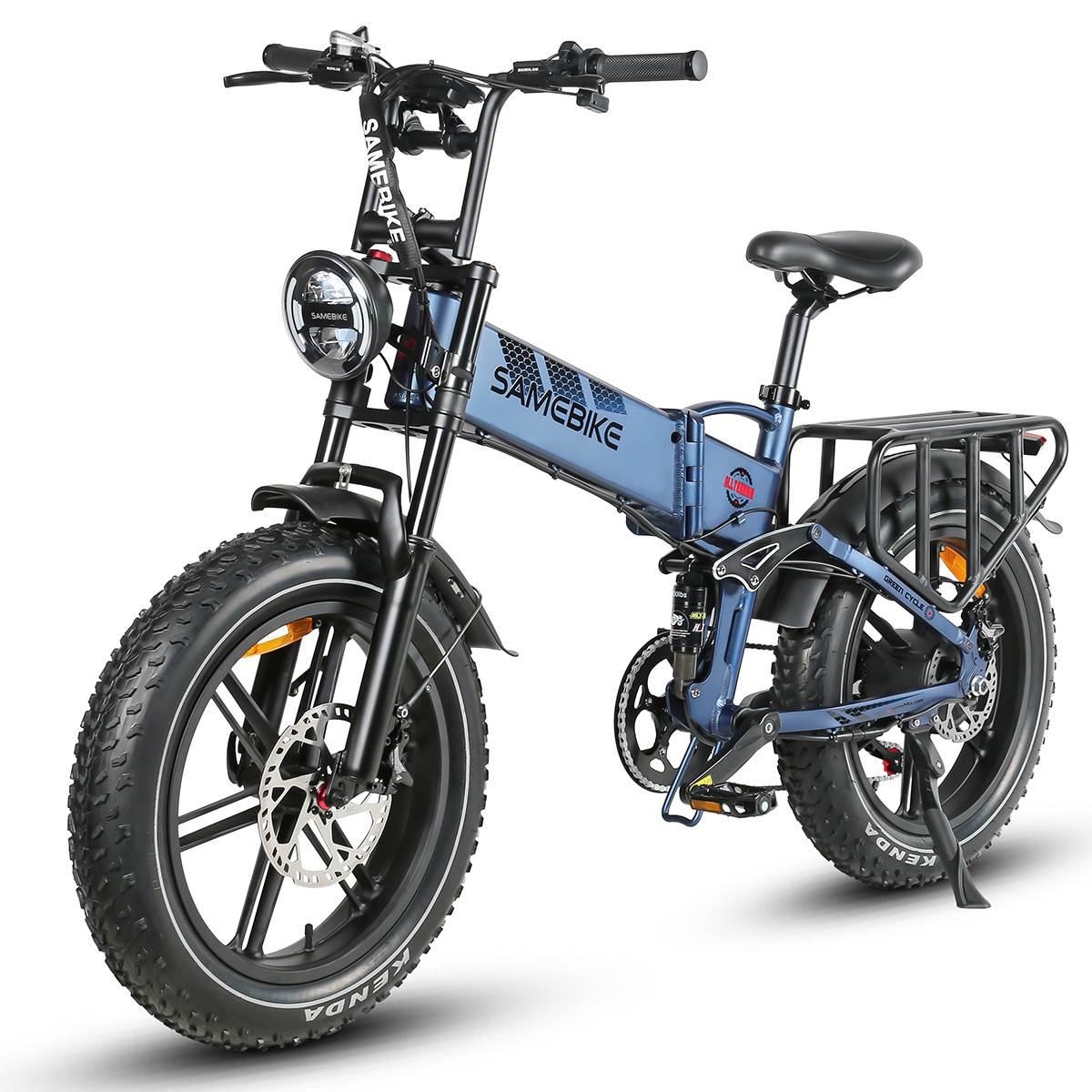 40km/h high speed SAMEBIKE RS-A02 1200W 20 inch folding ebike fat tire suspension 48v electric 14ah battery 1000w e bike