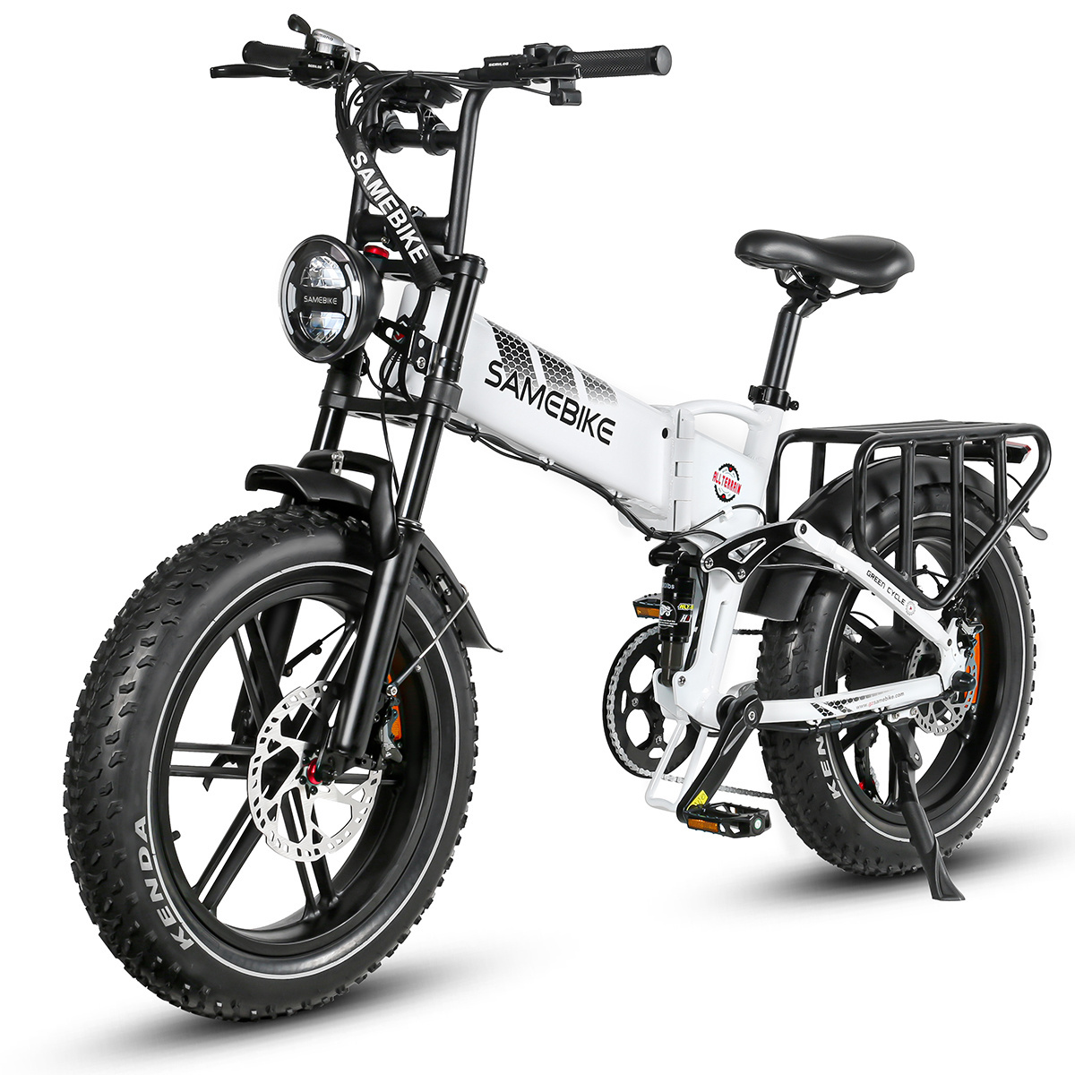 40km/h high speed SAMEBIKE RS-A02 1200W 20 inch folding ebike fat tire suspension 48v electric 14ah battery 1000w e bike