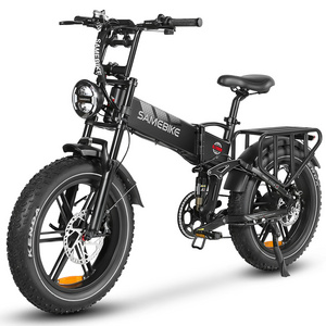 40km/h high speed SAMEBIKE RS-A02 1200W 20 inch folding ebike fat tire suspension 48v electric 14ah battery 1000w e bike