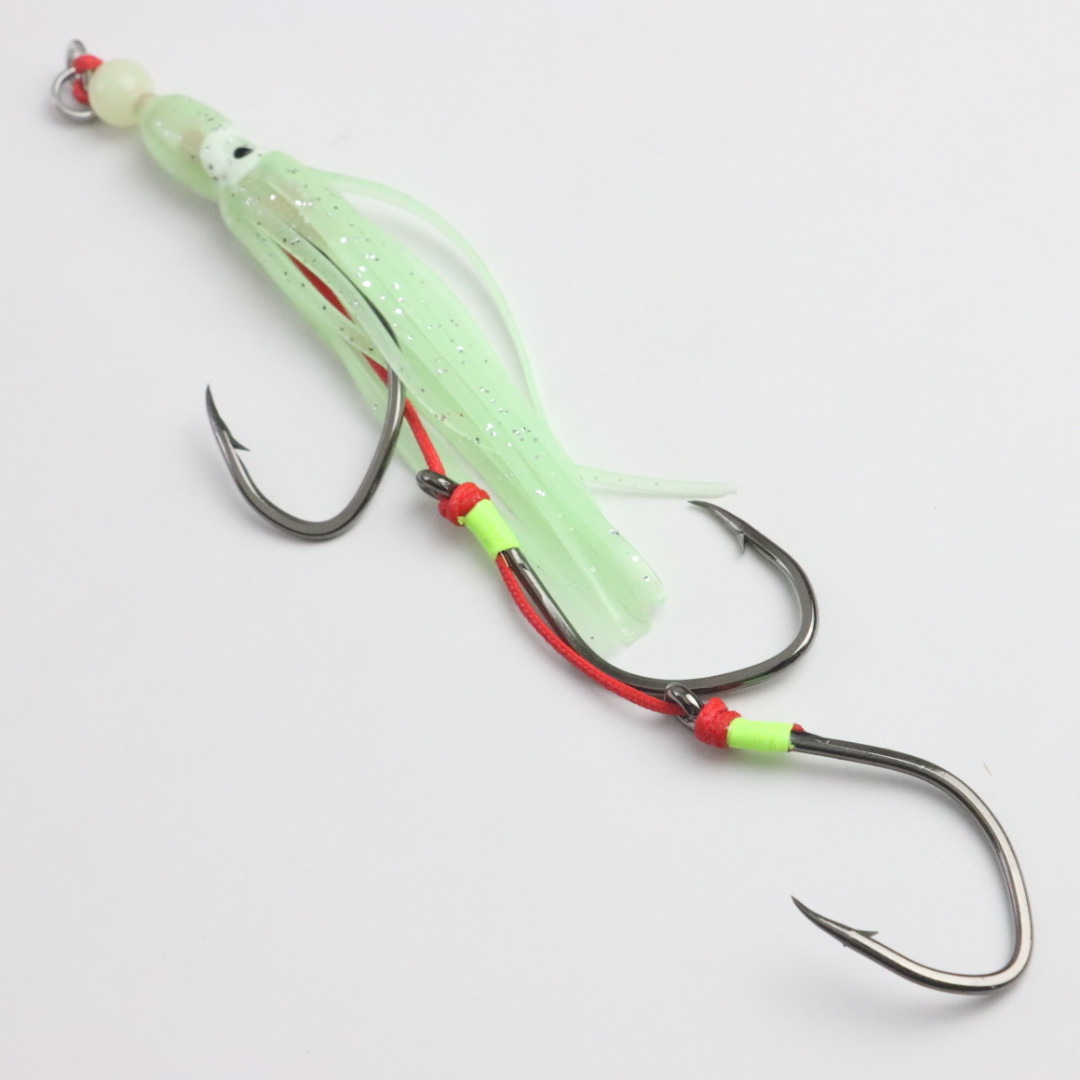 deep V Assist Hook  Silicon Gel Skirt Tentacle Three High Carbon Steel Assist Hook Rig Lure Rubber Skirt Fishing Accessories