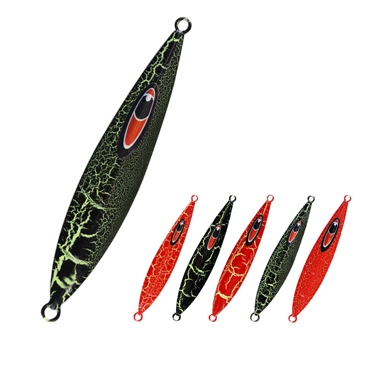 MAS Crack paint 60g 80g 120g 180g  Metal Jig Lure Slow Jig Lead Fishing Crack glow  Fishing Lure Hard Jig Lure