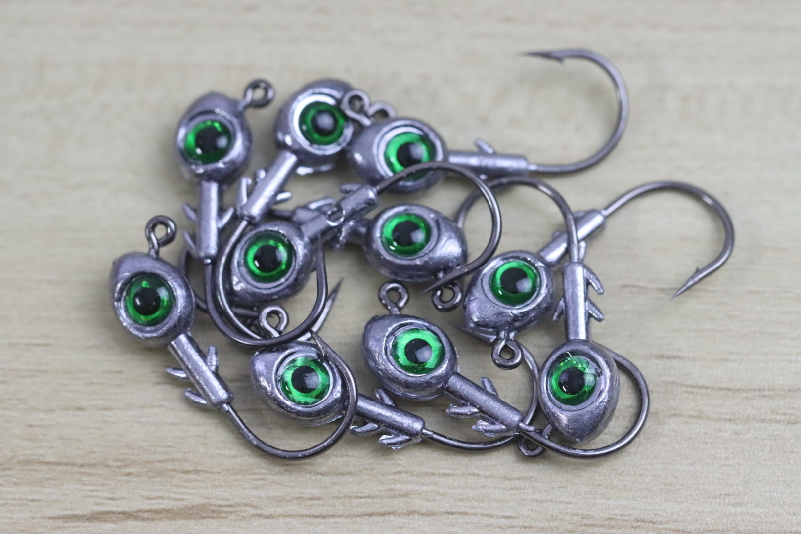 1/2oz 3/8oz 1/4oz 1/8oz Fishing Eyes Jigs 3D Eyes Trout Heads Bass Hook Lure Live Bait Plastic Saltwater Jig Heads Freshwater