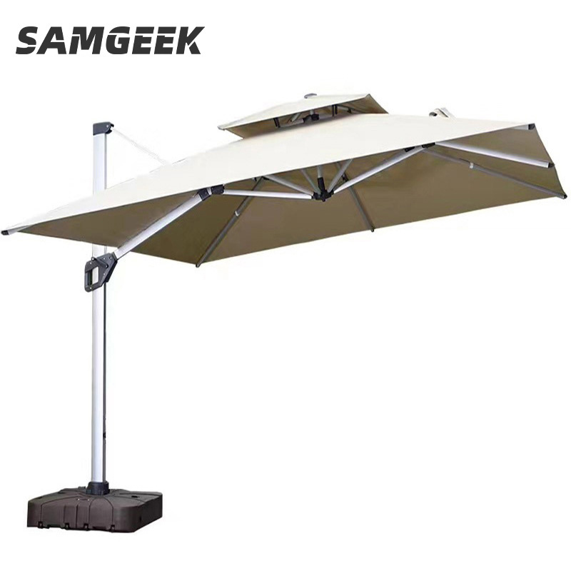 Outdoor Restaurant Cafe Garden Roman Umbrella Aluminium Square Outdoor Furniture Aluminum Frame Umbrellas Parasols Wine Umbrella