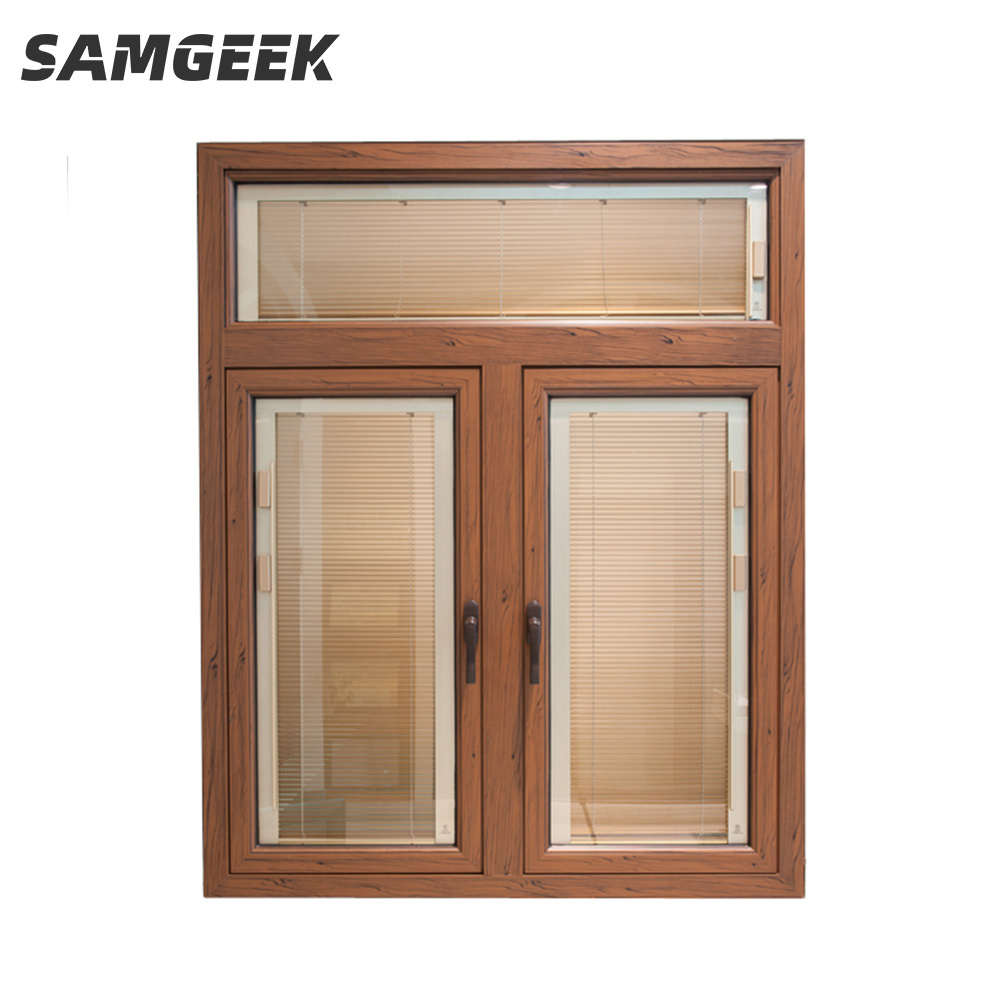 CSA Standard European design aluminium windows double glazing swing PVC casement window