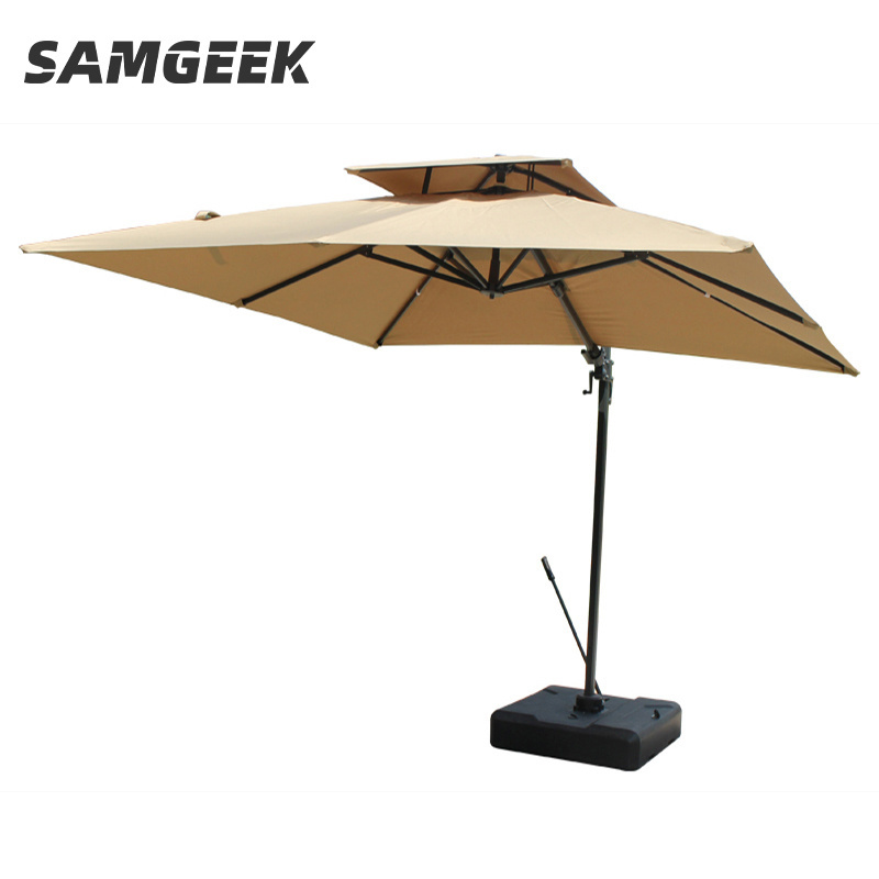 Outdoor Restaurant Cafe Garden Roman Umbrella Aluminium Square Outdoor Furniture Aluminum Frame Umbrellas Parasols Wine Umbrella