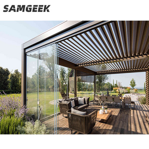 Bioclimatic exterior electric blinds garden building aluminum pergola electric blinds exterior aluminum pergola