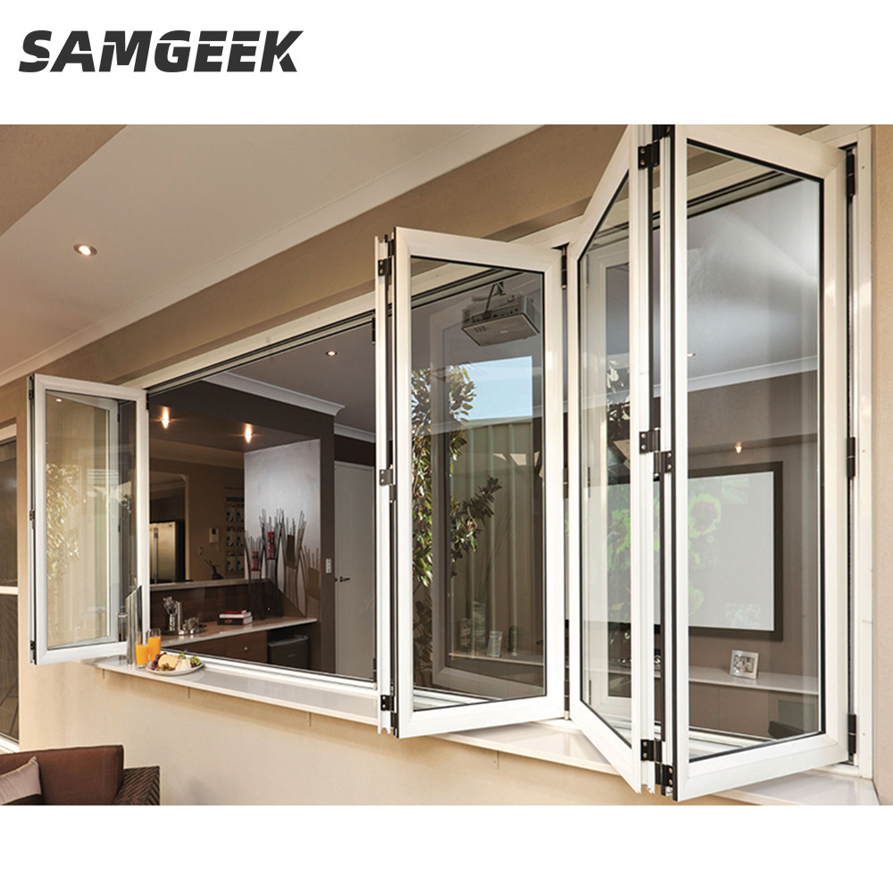 Aluminium  bi-folding windows glass folding  aluminium windows