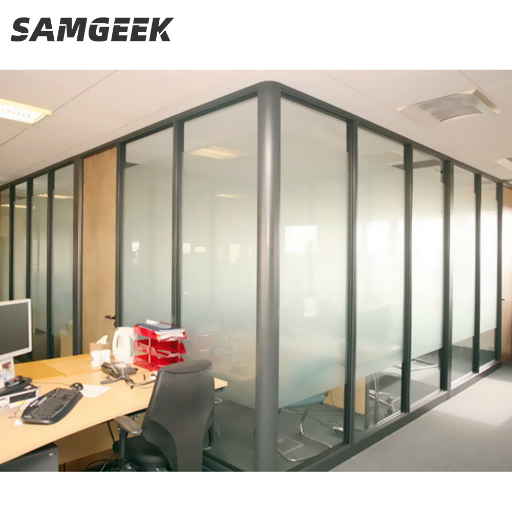 Modern Designed Interior Glass Office Partition Wall Latest Used Office Furniture for Hall Dining and Bathroom Application