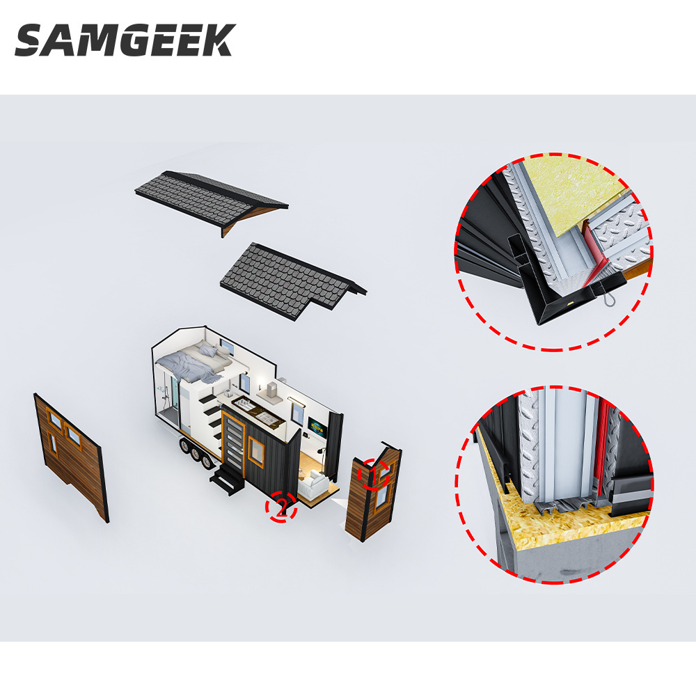 Samgeek S model Tiny Houses on Wheels Modern Design Outdoor Style and Warm Home on wheels tiny home villa