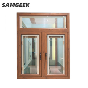 High quality hurricane impact tempered glass double glazed window balcony aluminum casement window