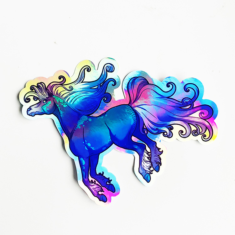 Promotional Colorful Printing Die Cut Brand Logo Custom Made Hologram Holographic Sticker