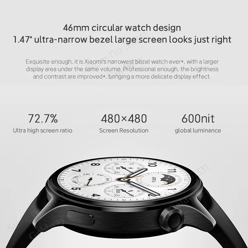 Xiaomi Watch S1 Pro Smart Watch 1.47'' AMOLED Screen Xiaomi Smartwatch 14 Days Battery Life