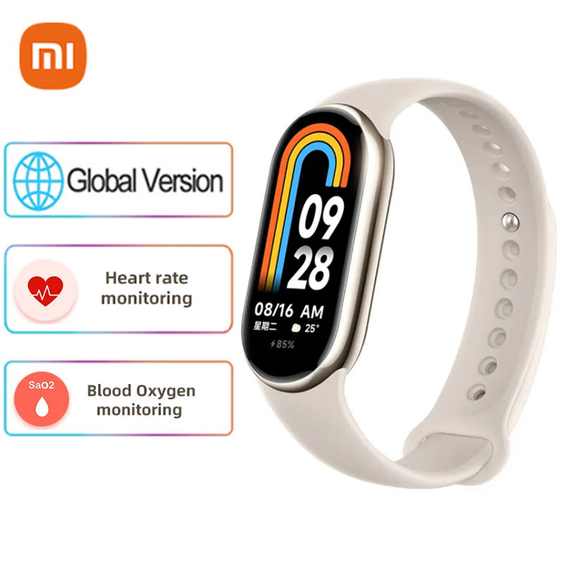 In Stock Xiaomi Smart band 8 Global Original Mi Band 8 Smart Bracelet Xiaomi Mi Band 8