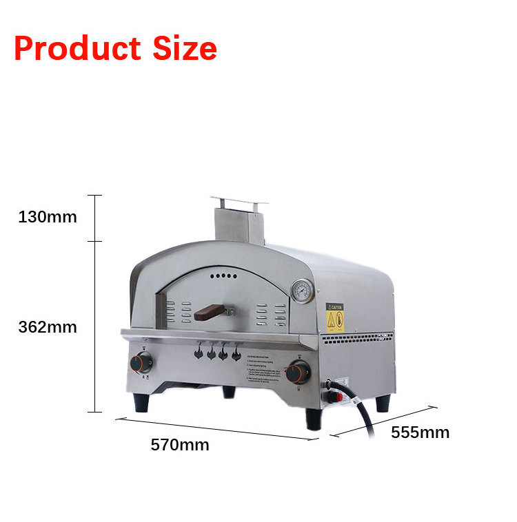 Top Sale Gas Pizza Oven Outdoor Garden Kitchen Stainless Steel Portable Small Pizza Oven