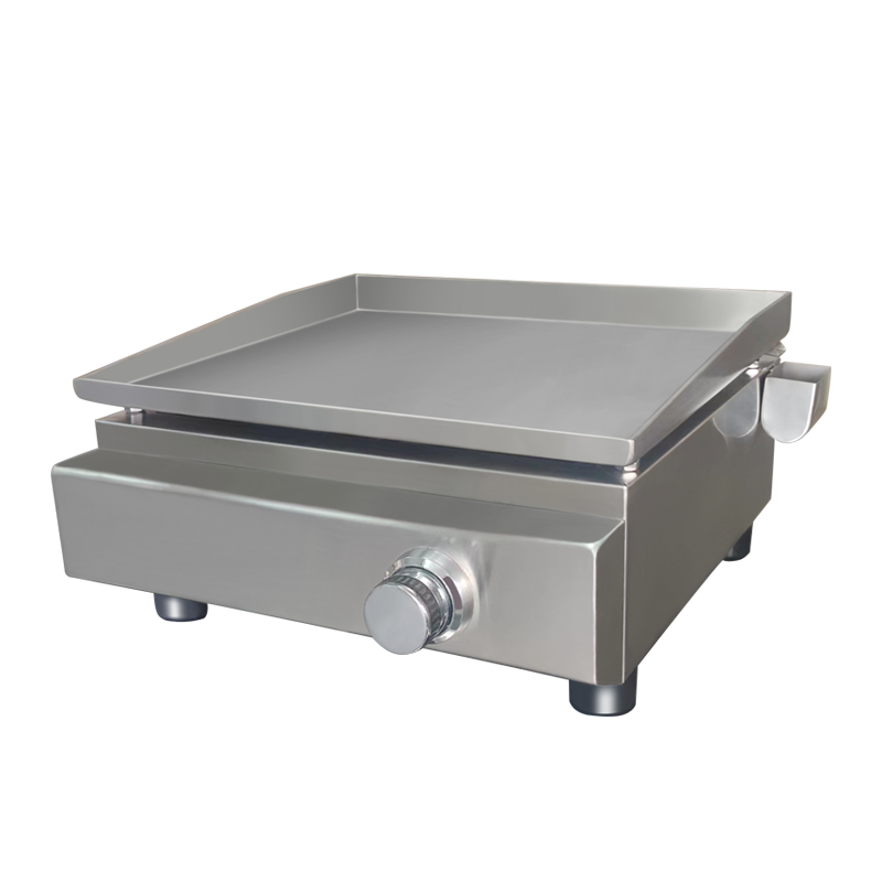 Commercial Teppanyaki Crepe And Pancake Makers Counter Top Burger Grill Griddle Combo Cooking Fryer Pan With Double Handle