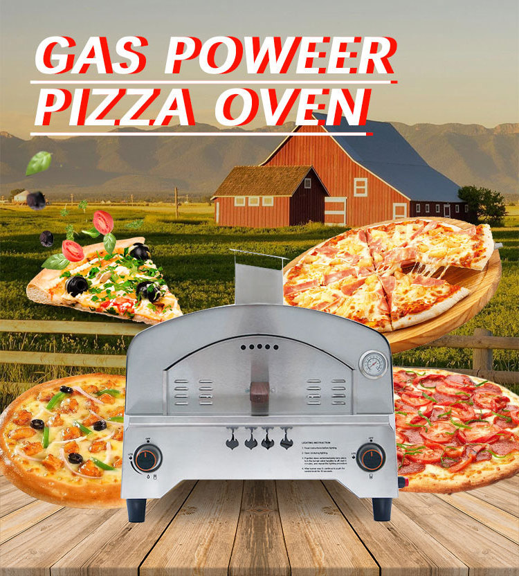 Top Sale Gas Pizza Oven Outdoor Garden Kitchen Stainless Steel Portable Small Pizza Oven