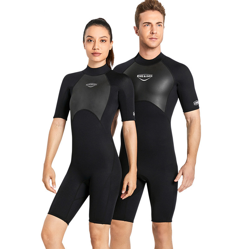 Breathable short sleeved Diving Suit One Piece Swimwear Swimsuit Swimming Stretchy Scuba Diving Suit For Men